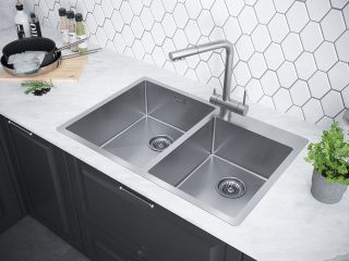 Мойка кухонная Paulmark Bernam PM517851-BS брашированная нержавеющая сталь